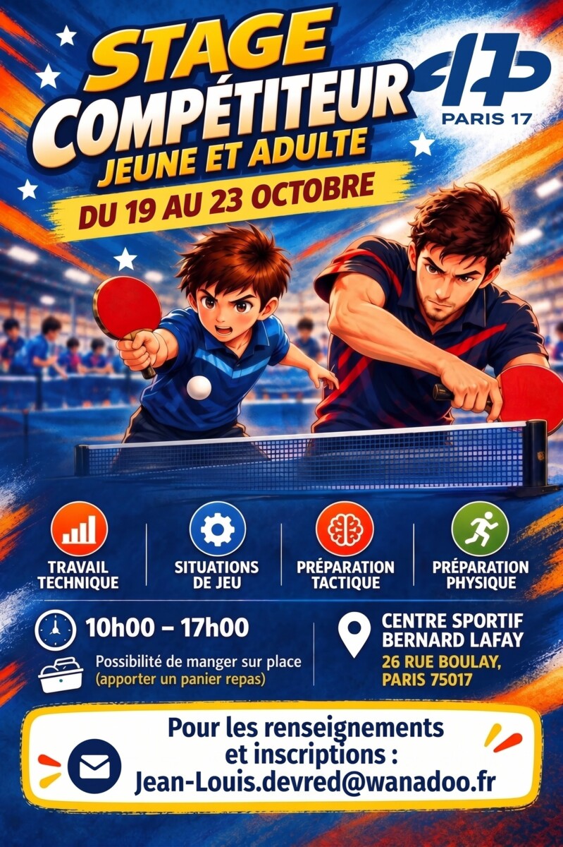 Stage de la Toussaint 2026